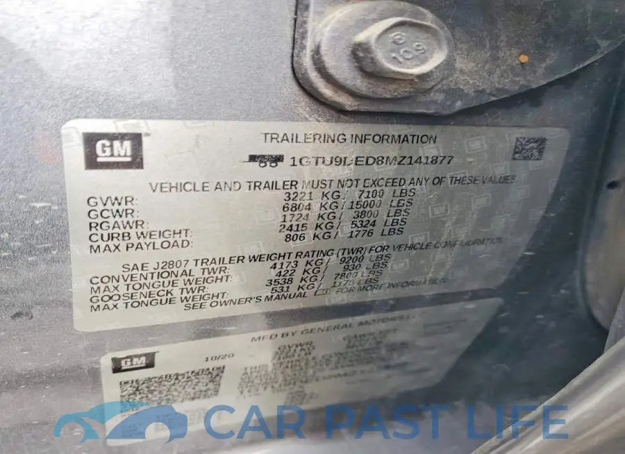 1GTU9DED8MZ141877# 12