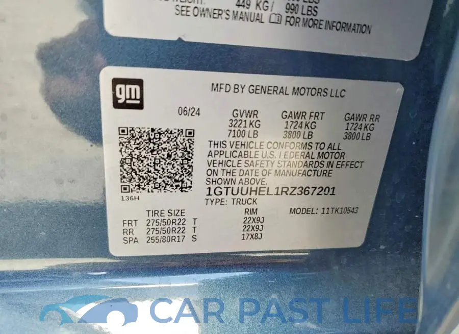 1GTUUHEL1RZ367201# 12