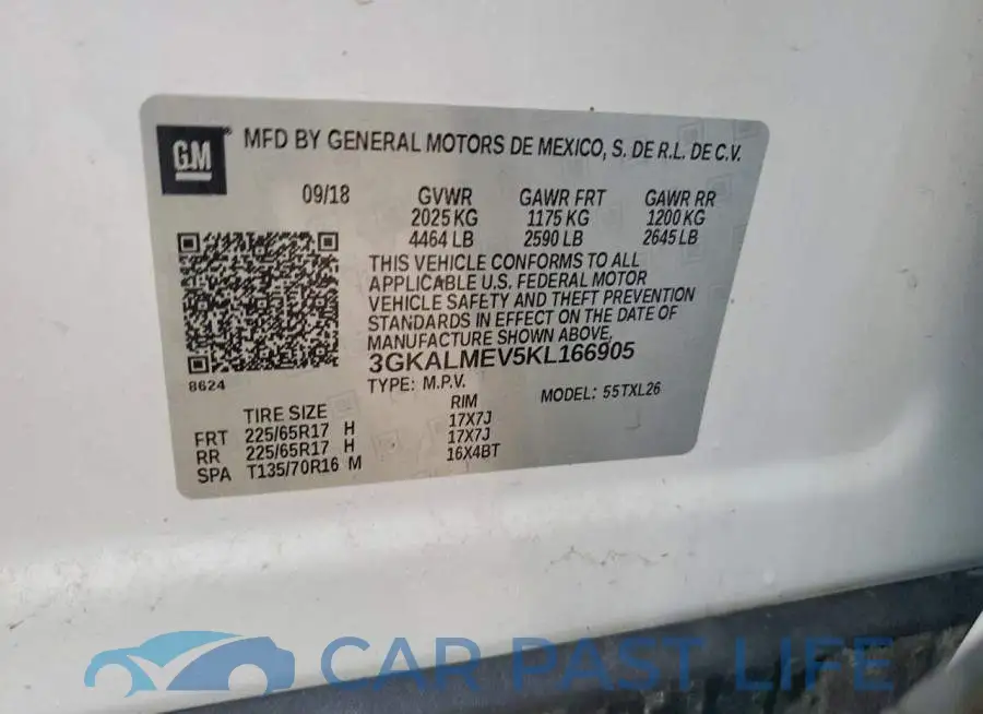 3GKALMEV5KL166905# 13