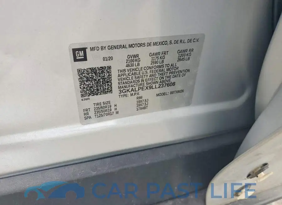 3GKALPEX9LL237608# 13