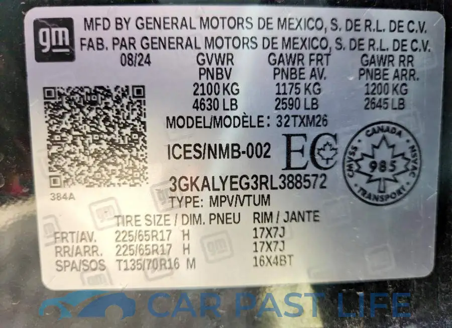 3GKALYEG3RL388572# 14