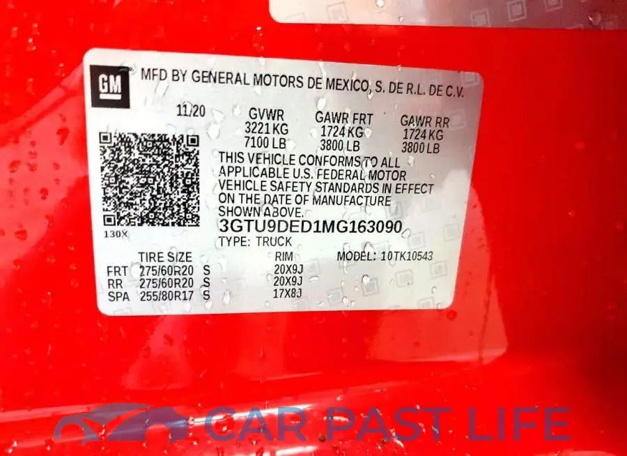 3GTU9DED1MG163090# 12