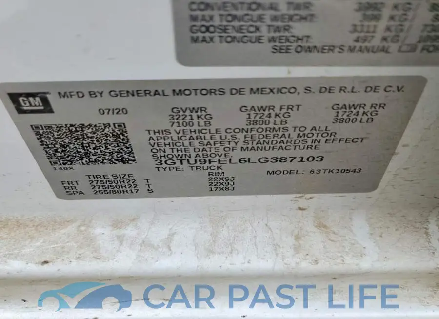 3GTU9FEL6LG387103# 12