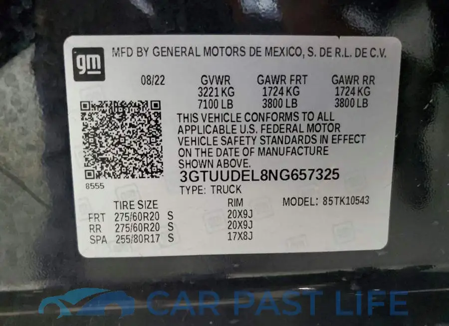 3GTUUDEL8NG657325# 13