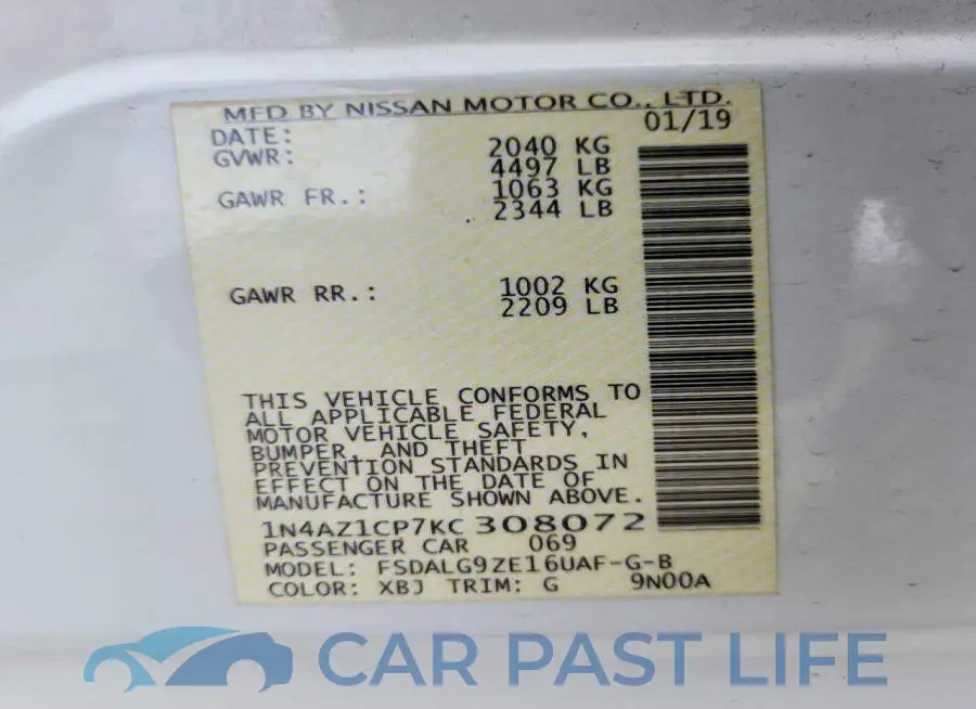 1N4AZ1CP7KC308072# 12