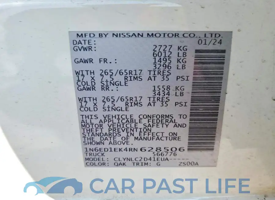 1N6ED1EK4RN628506# 12