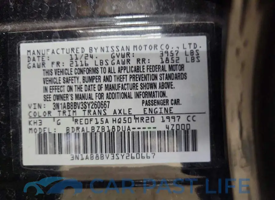 3N1AB8BV3SY260667# 12