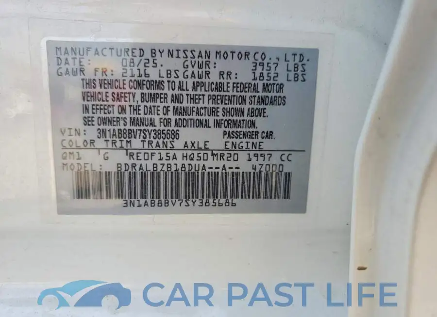 3N1AB8BV7SY385686# 12