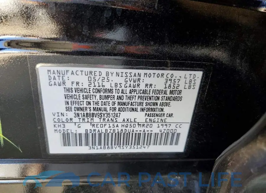 3N1AB8BV9SY351247# 12
