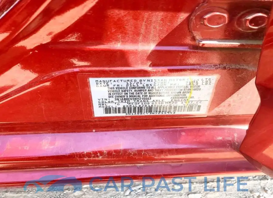 3N1AB8CV3NY215943# 12