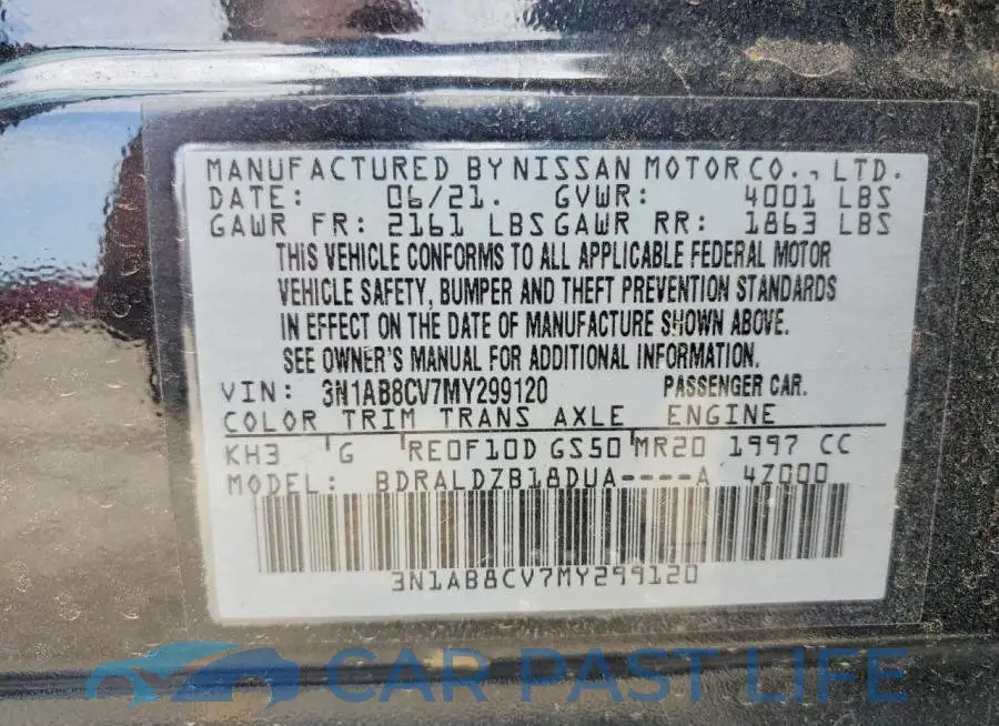 3N1AB8CV7MY299120# 12