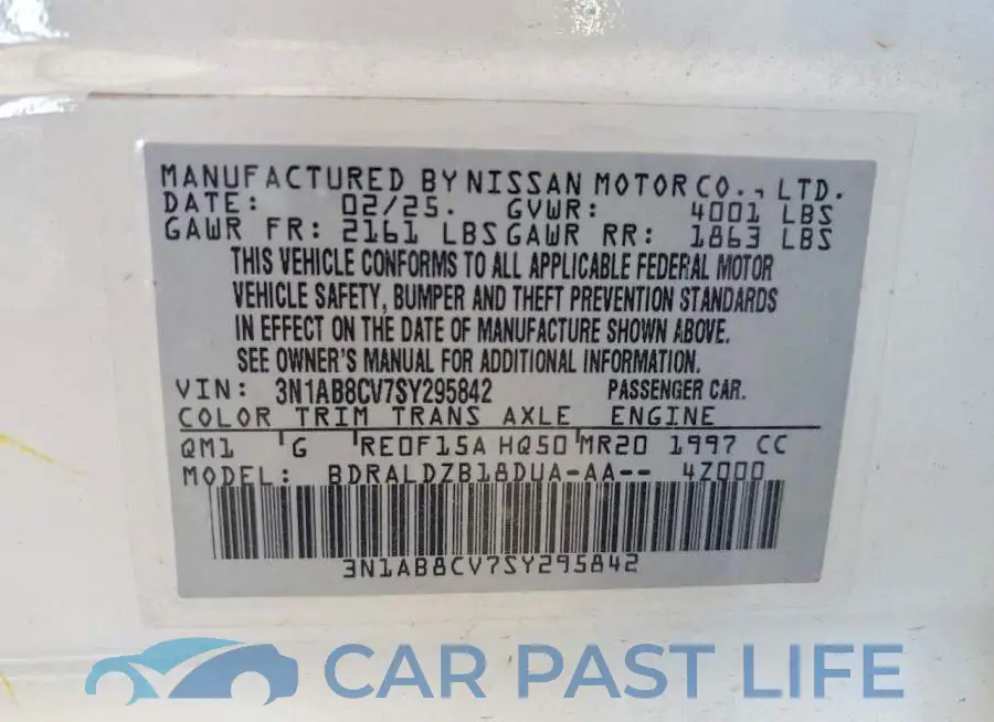 3N1AB8CV7SY295842# 12