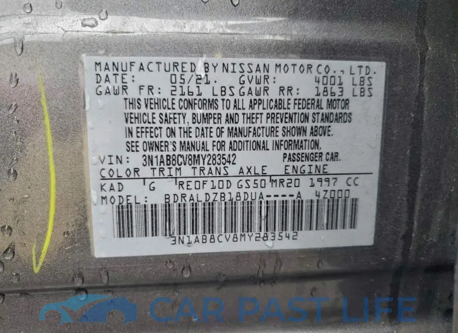 3N1AB8CV8MY283542# 12