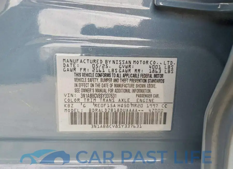 3N1AB8CV8SY337631# 12
