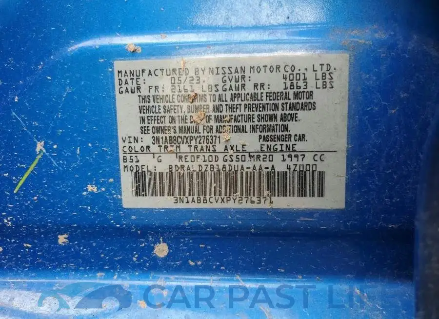 3N1AB8CVXPY276371# 12