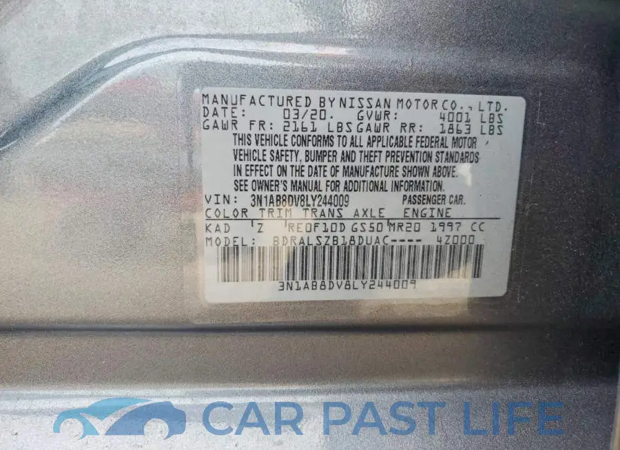 3N1AB8DV8LY244009# 12