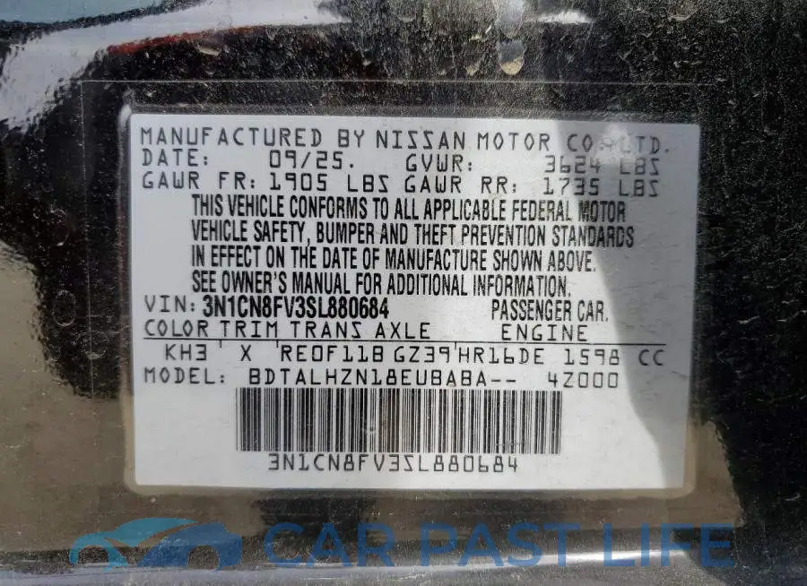 3N1CN8FV3SL880684# 12