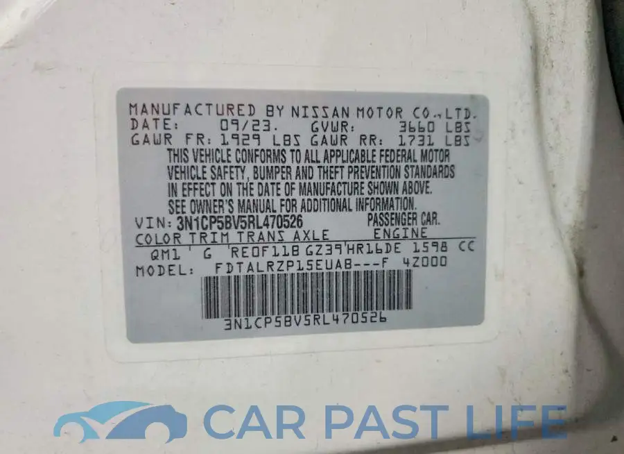 3N1CP5BV5RL470526# 13