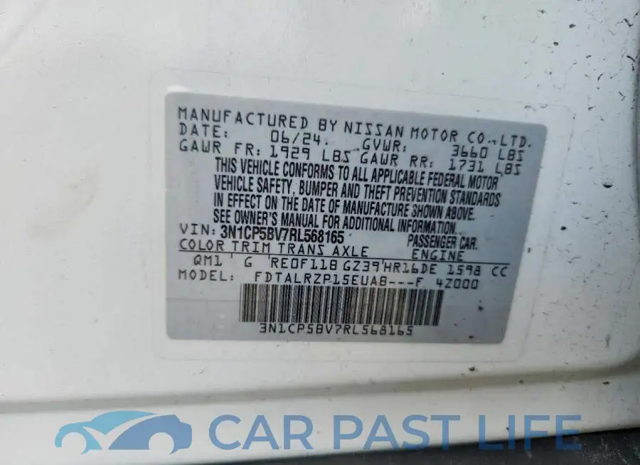 3N1CP5BV7RL568165# 14