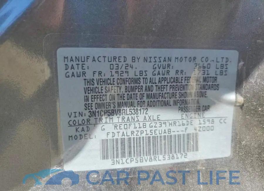 3N1CP5BV8RL538172# 13