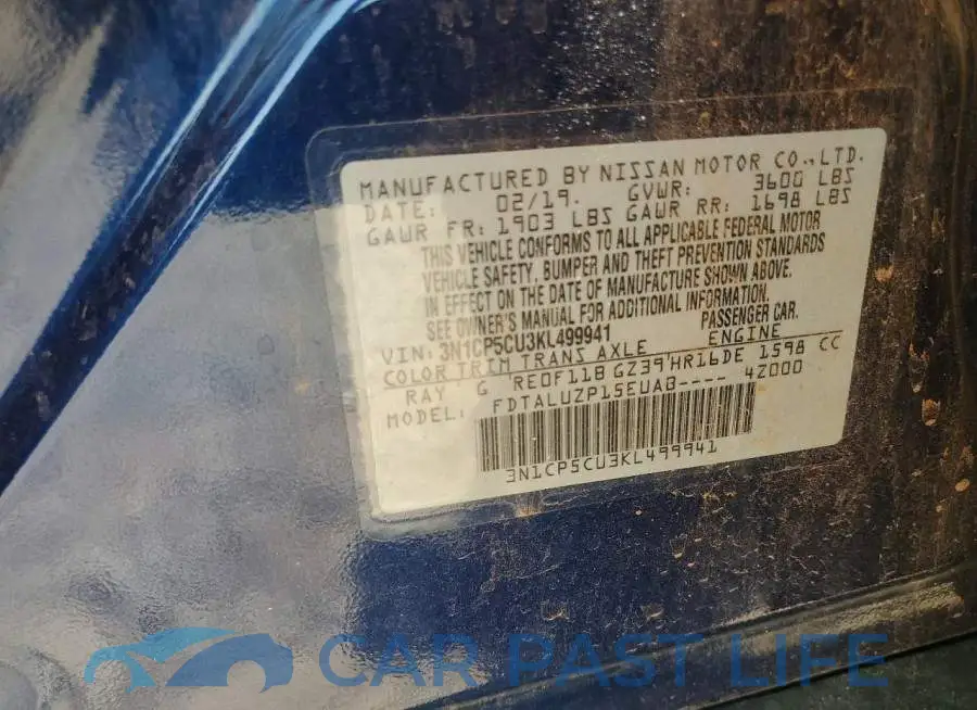 3N1CP5CU3KL499941# 13