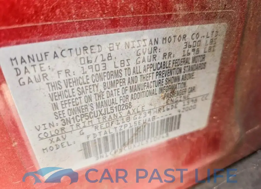 3N1CP5CUXJL510268# 13