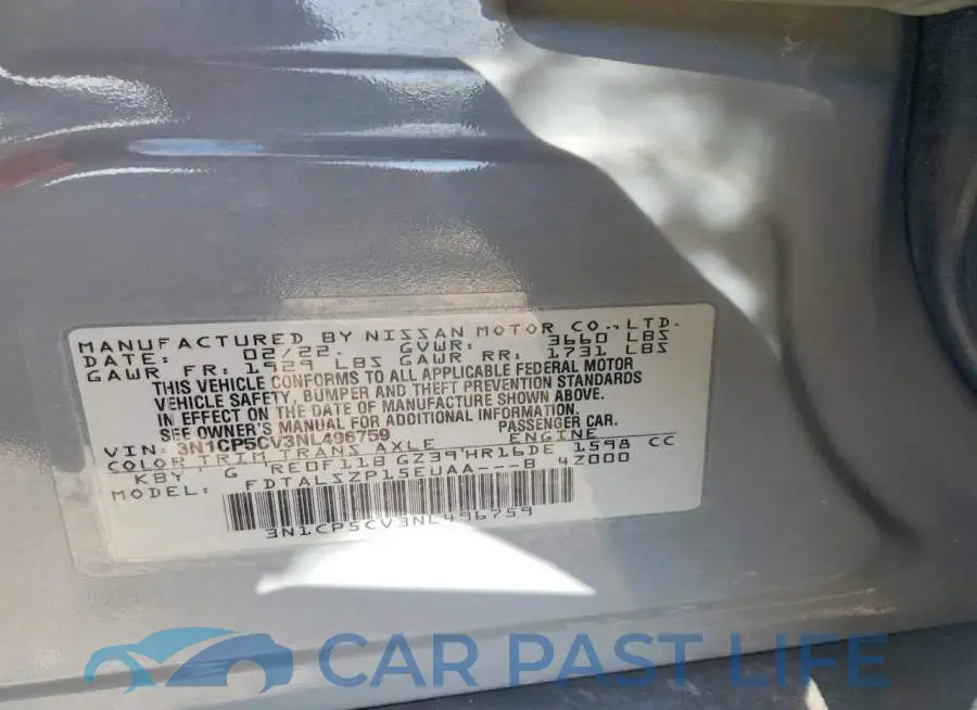 3N1CP5CV3NL496759# 13