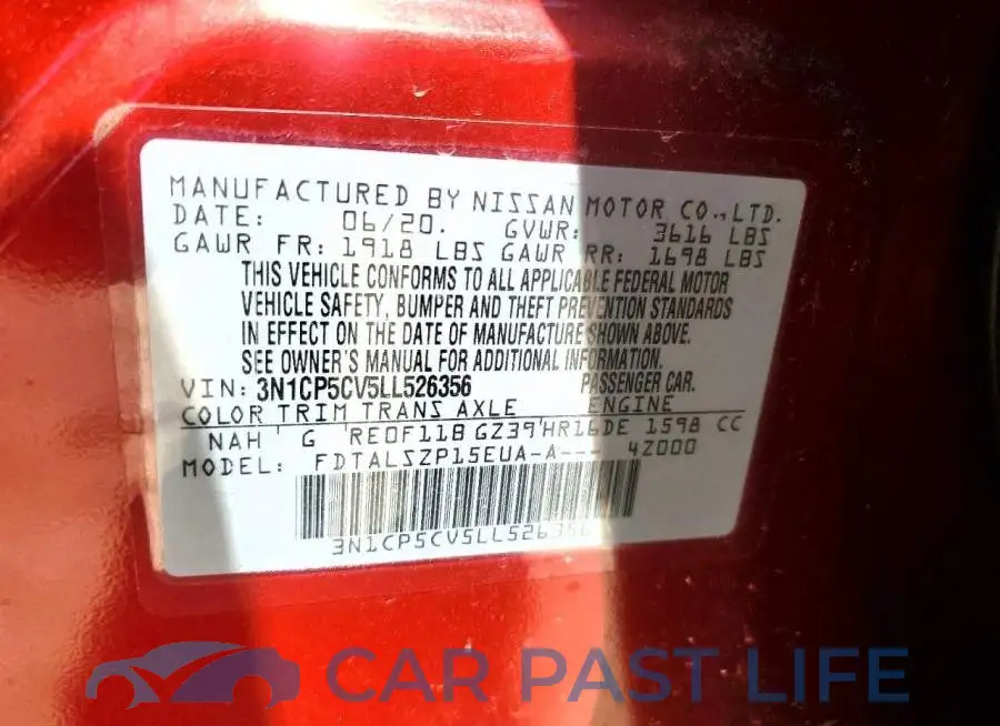 3N1CP5CV5LL526356# 13