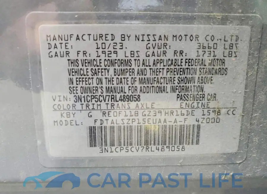 3N1CP5CV7RL489058# 12