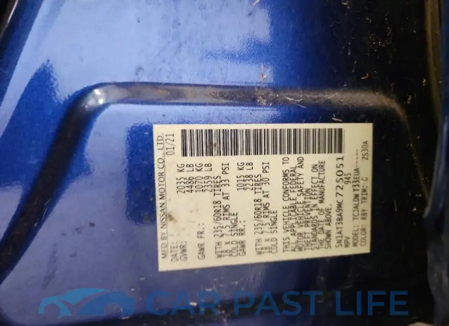 5N1AT3BA9MC725051# 12