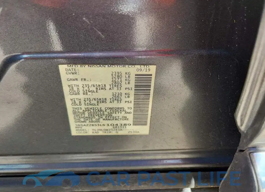 5N1AZ2BS3LN104389# 13
