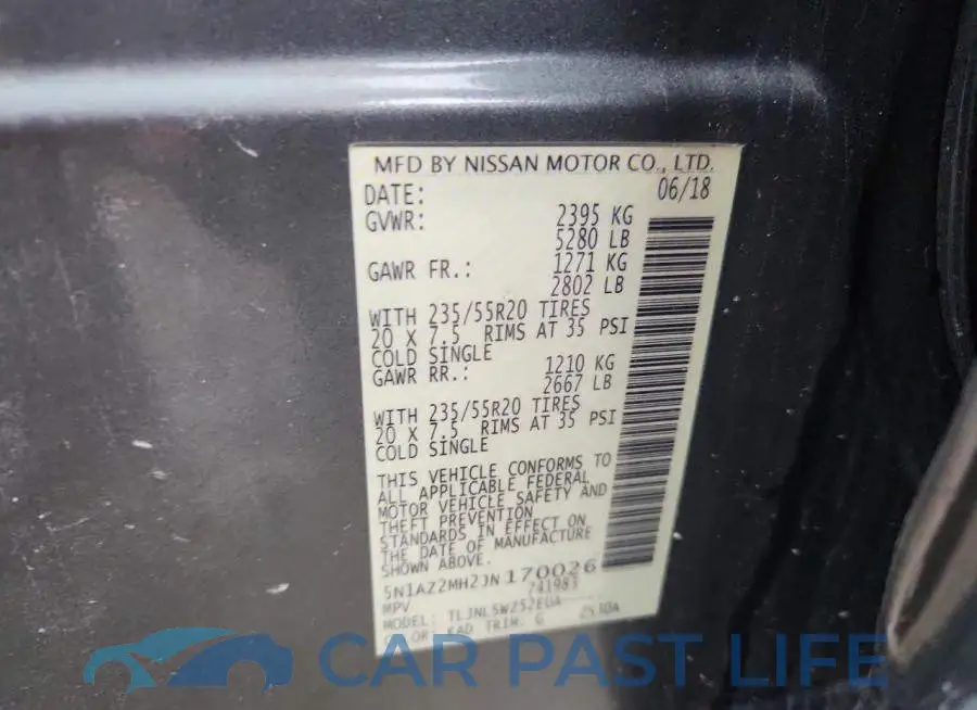 5N1AZ2MH2JN170026# 13