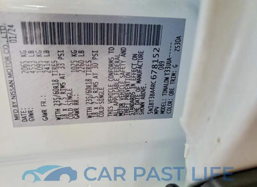 5N1BT3BA4RC678152# 13