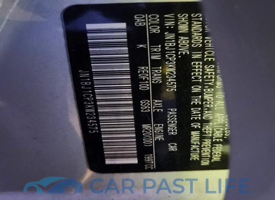 JN1BJ1CP3KW234575# 12