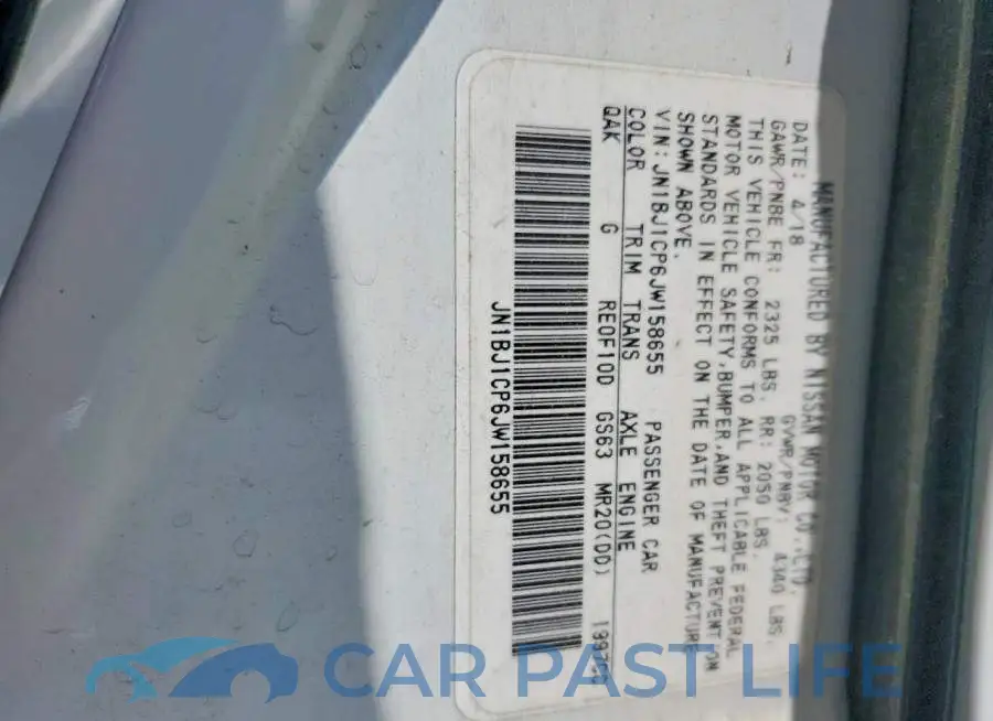JN1BJ1CP6JW158655# 12