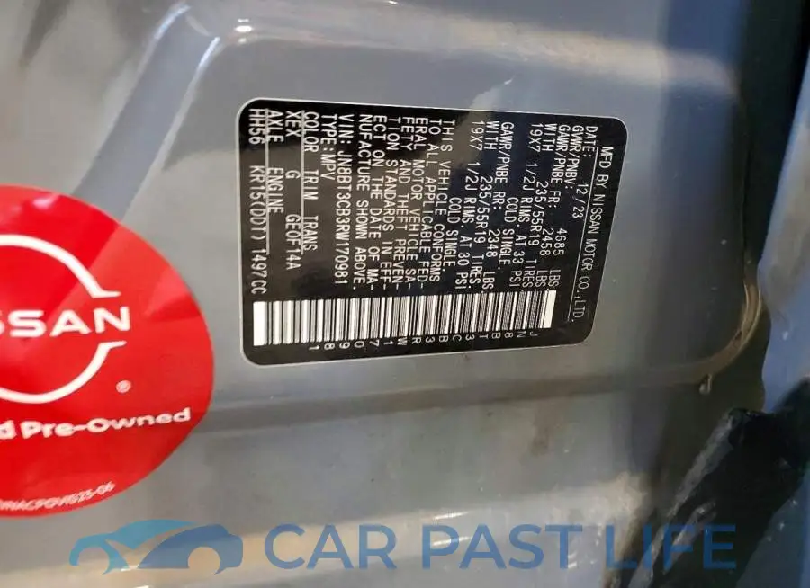 JN8BT3CB3RW170981# 13