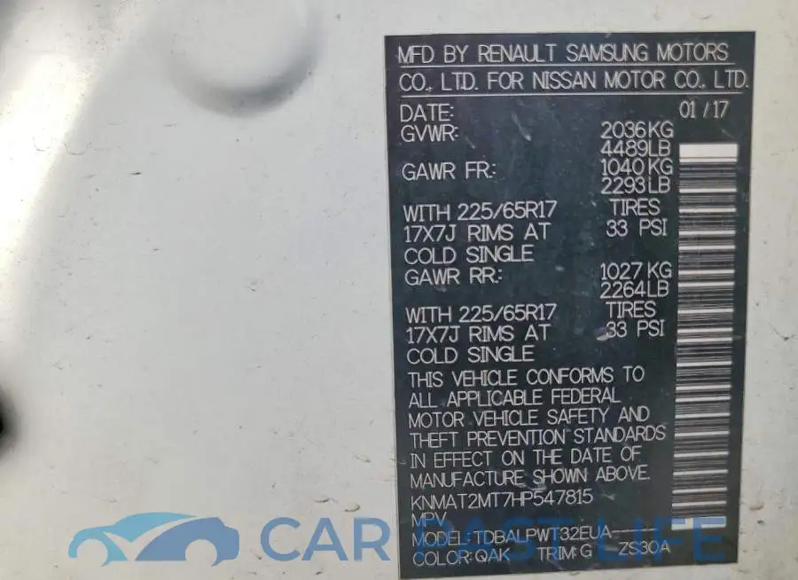 KNMAT2MT7HP547815# 13