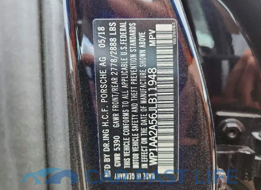 WP1AA2A56JLB11948# 12