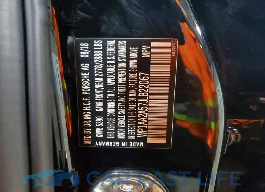 WP1AA2A57JLB22067# 14
