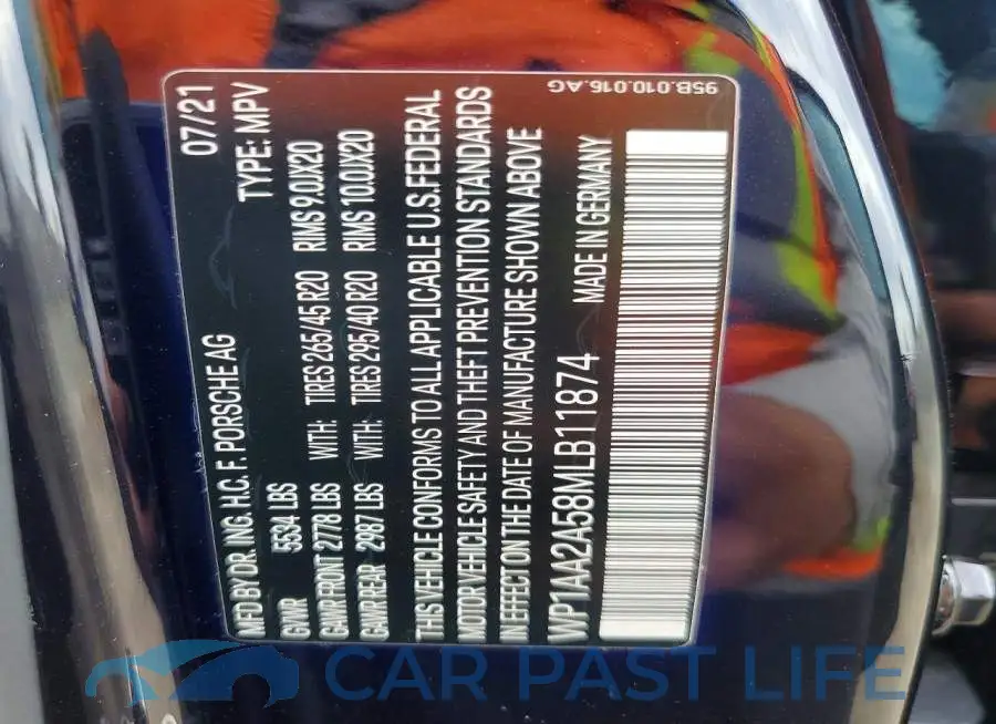 WP1AA2A58MLB11874# 13
