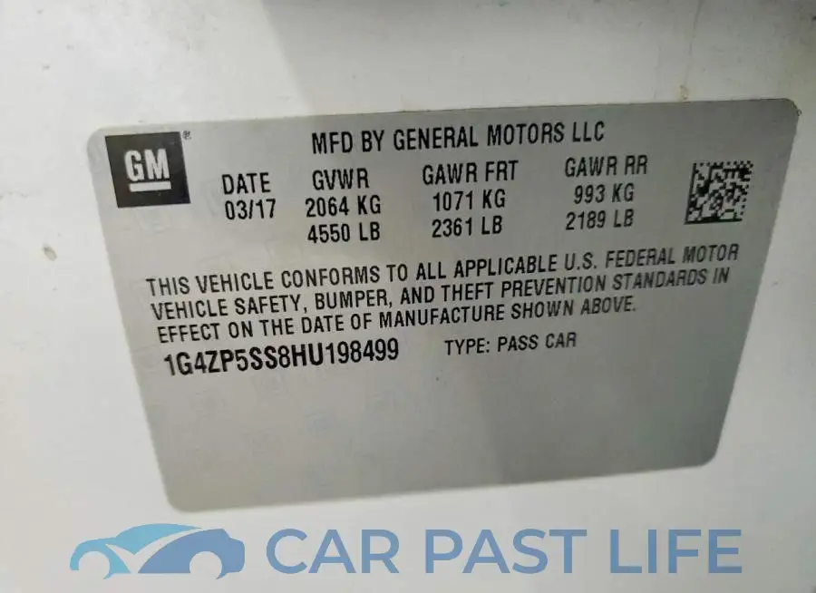 1G4ZP5SS8HU198499# 12
