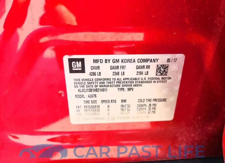 KL4CJ1SB1HB214911# 13