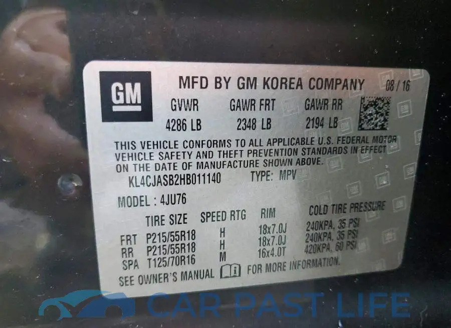 KL4CJASB2HB011140# 12
