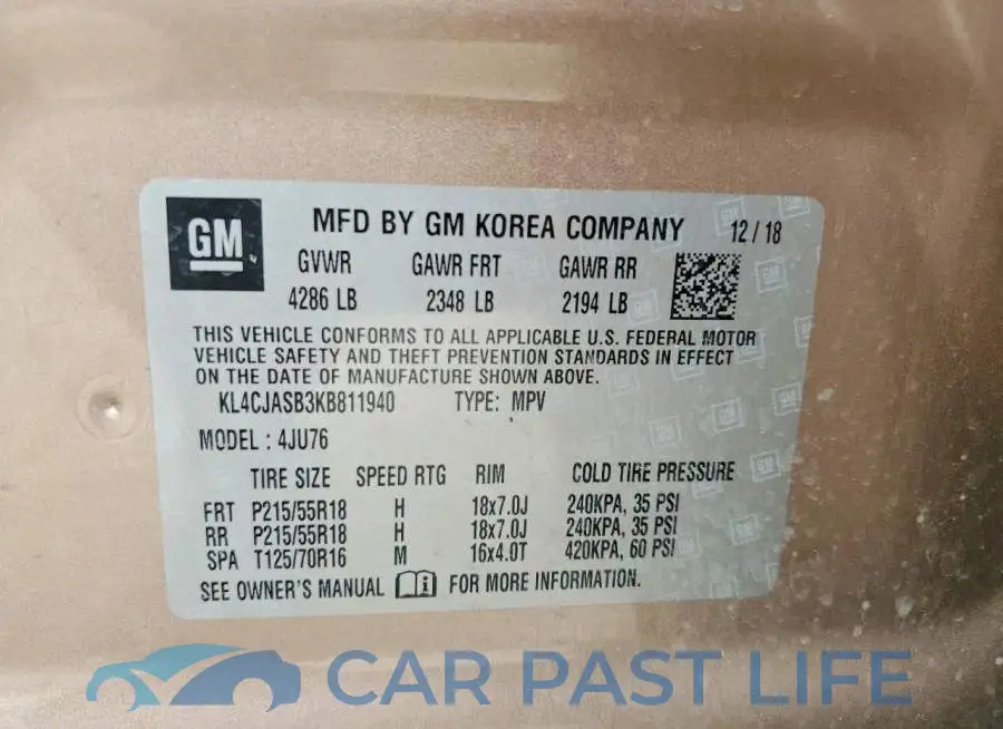 KL4CJASB3KB811940# 13