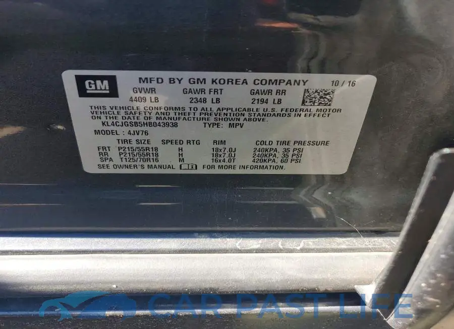 KL4CJGSB5HB043938# 13