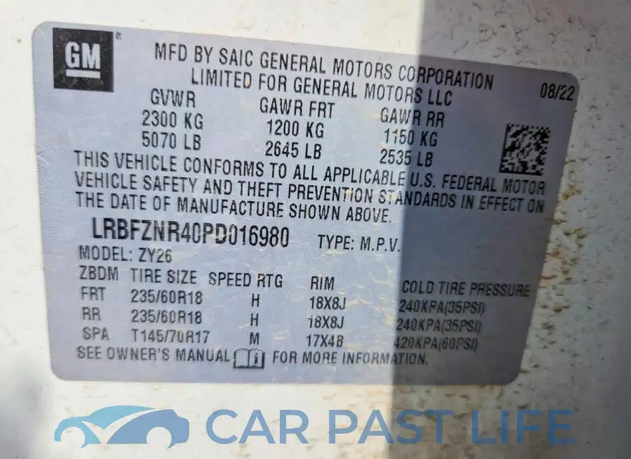 LRBFZNR40PD016980# 13