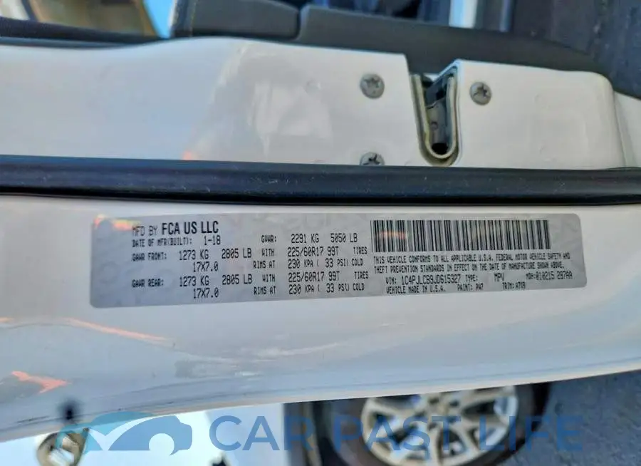 1C4PJLCB9JD615327# 13