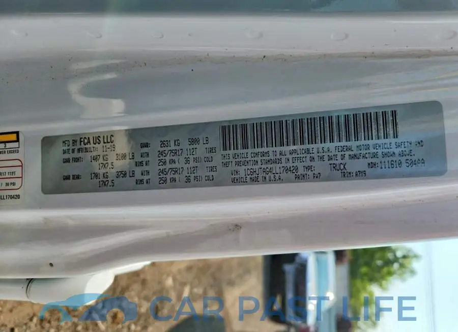 1C6HJTAG4LL170420# 12