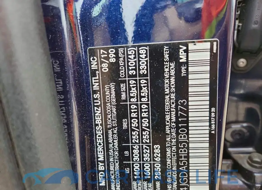 4JGDA5HB5JB011773# 13