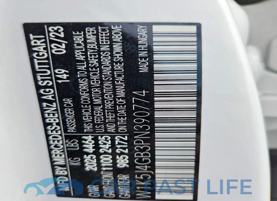 W1K5J4GB3PN390774# 12